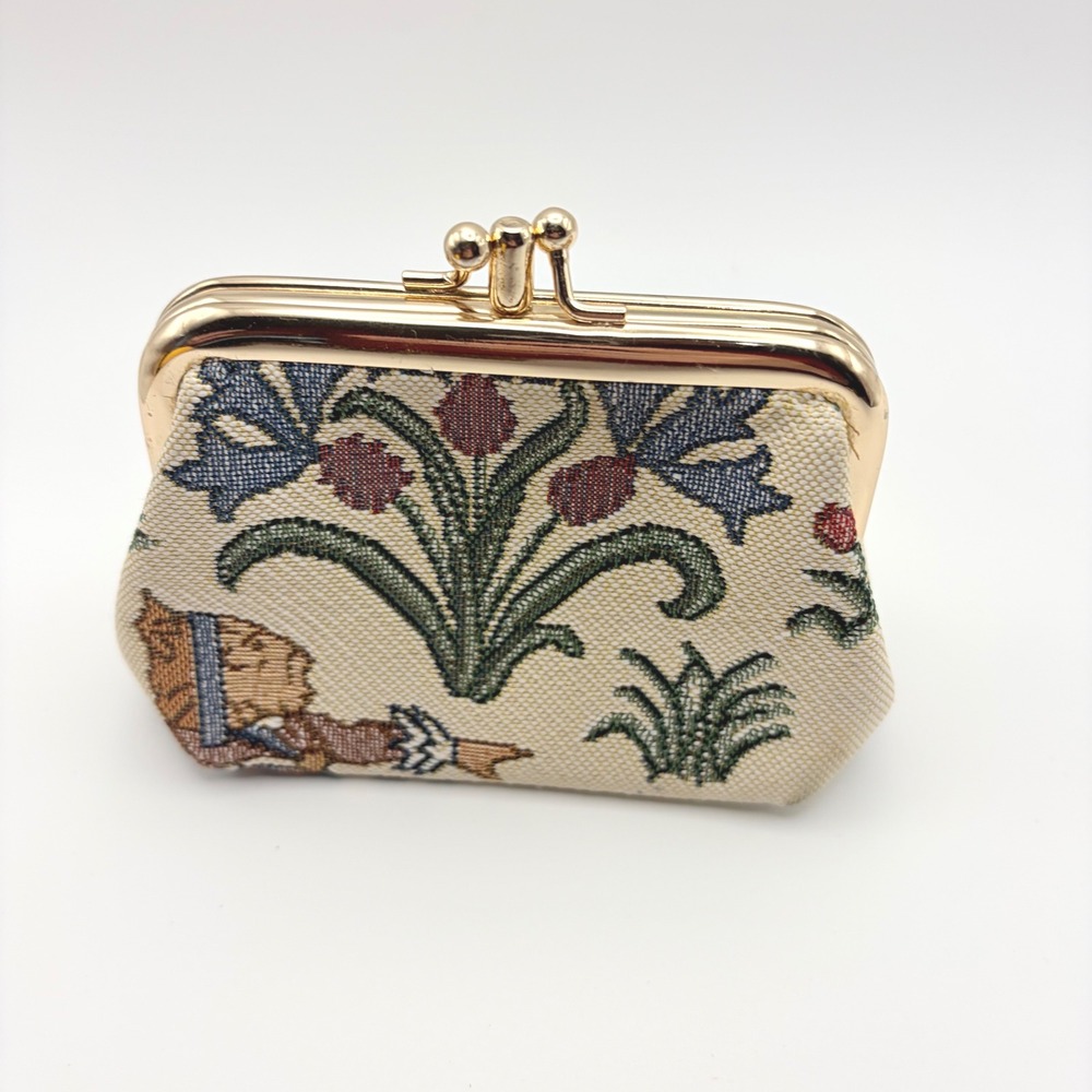 Signare Tapestry Alice in Wonderland Kiss Lock Double Compartment Coin Purse